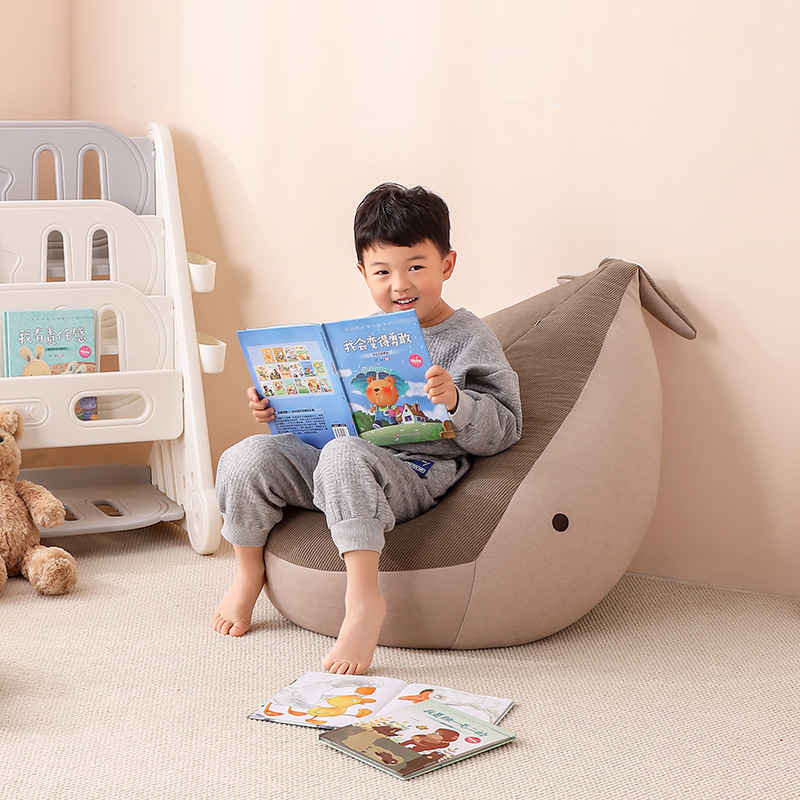 Children's Small Sofa Reading Horns Whale Bean Bag Lazy Bedroom Tatami Cute Reading Area Children's Changing Sofa