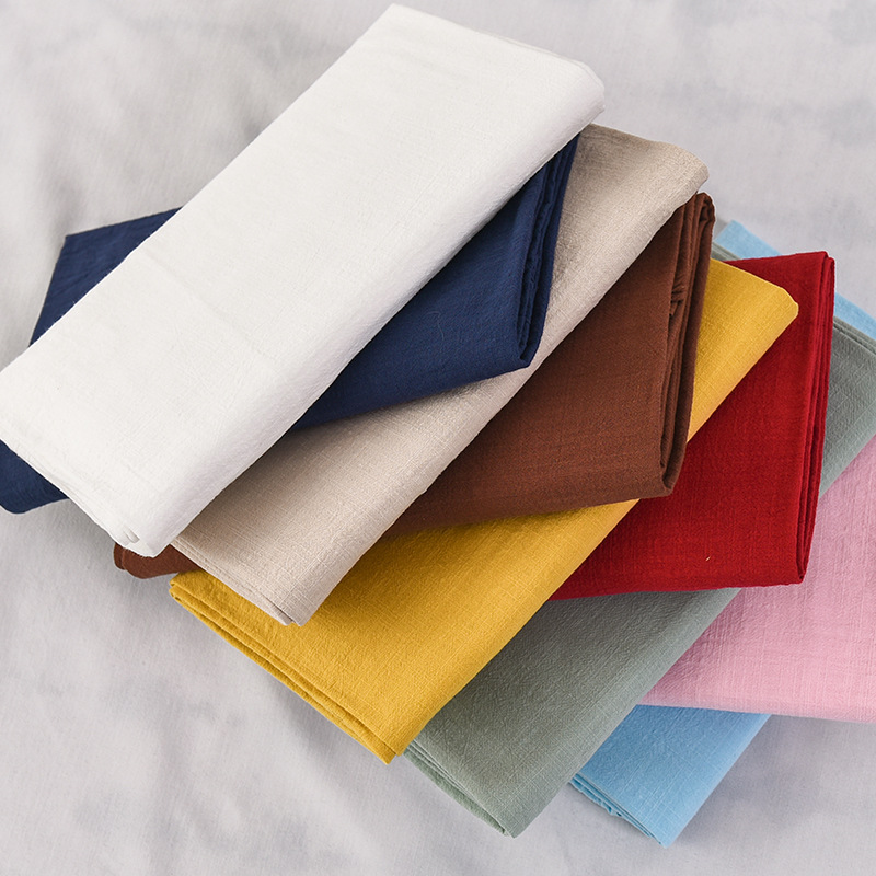 Picture of Plain 21*21 yarn woven bamboo cotton linen fabric artistic Zen clothing cotton washed bamboo cotton fabric