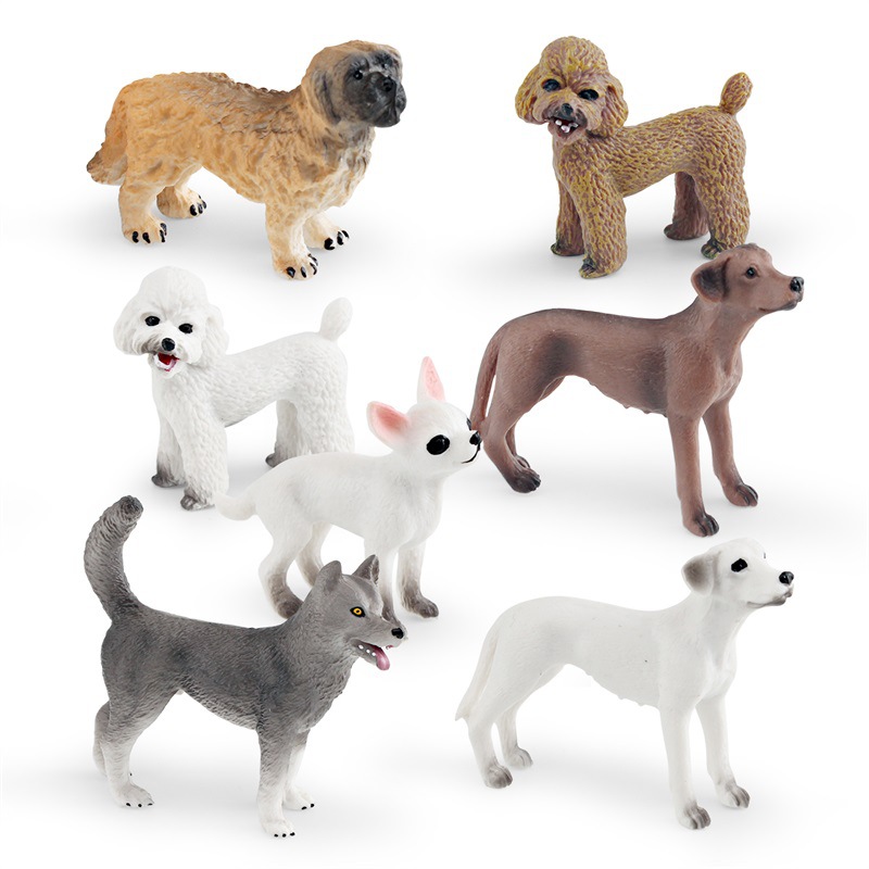 Cross-border simulation pet dog animal model pastoral dog poodle Chihuahua dog lion hunting dog static ornaments