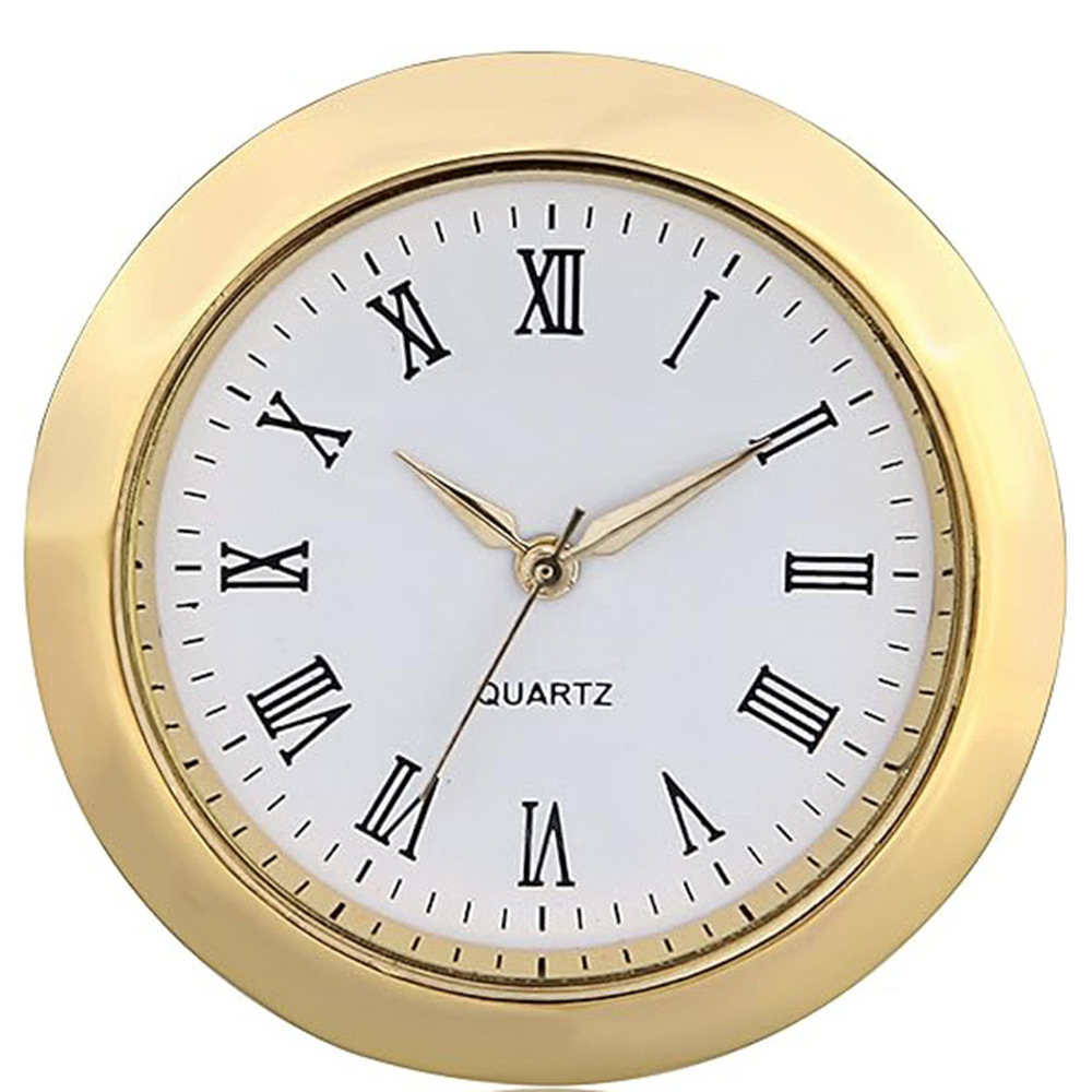 36mm Crystal Watch Cross-Border Best-Selling Craft Home Decoration Inlaid Alloy Clock