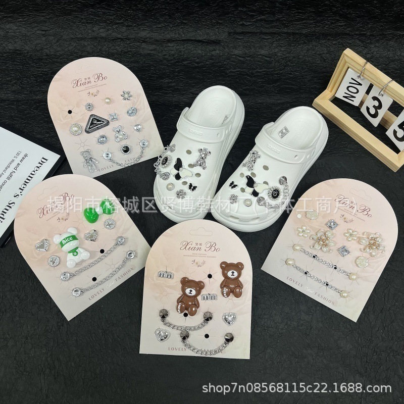 2025 Summer New Clog Shoe Buckle Card Set High-End INS Versatile Fairy-Style Sandals