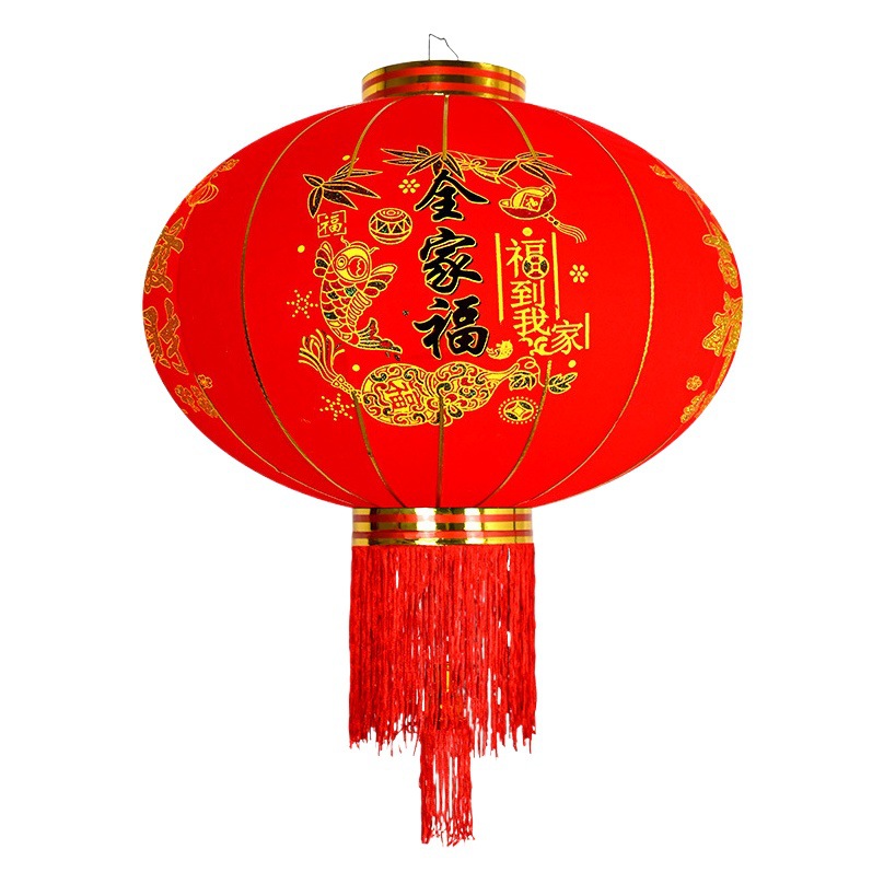 Factory wholesale Spring Festival red lantern New Year lantern flannel festive decoration outdoor housewarming door flocking Lantern