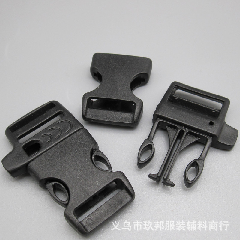 Picture of In stock supply 2CM whistle buckle outdoor life-saving sports plastic orange plus black buckle with whistle buckle