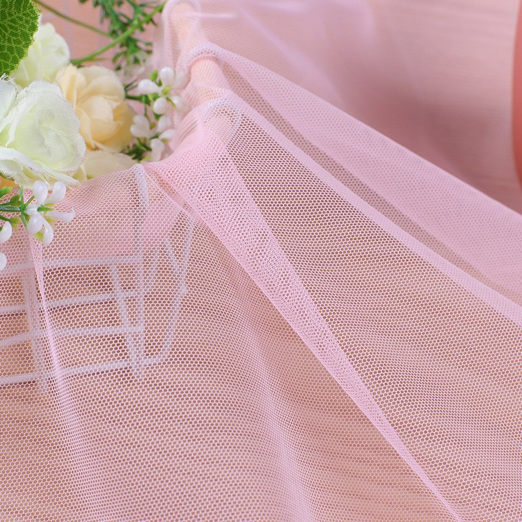 Polyester hexagonal mesh fabric high-grade reinforced anti-needle 6430 wedding dress mosquito net mesh fabric 15 color in stock