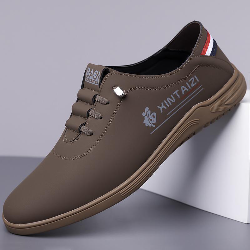 Autumn Leather Shoes Soft Leather Men's Shoes Soft Sole Men's Business Casual Shoes Slip-on Lightweight Doug Shoes Loafers