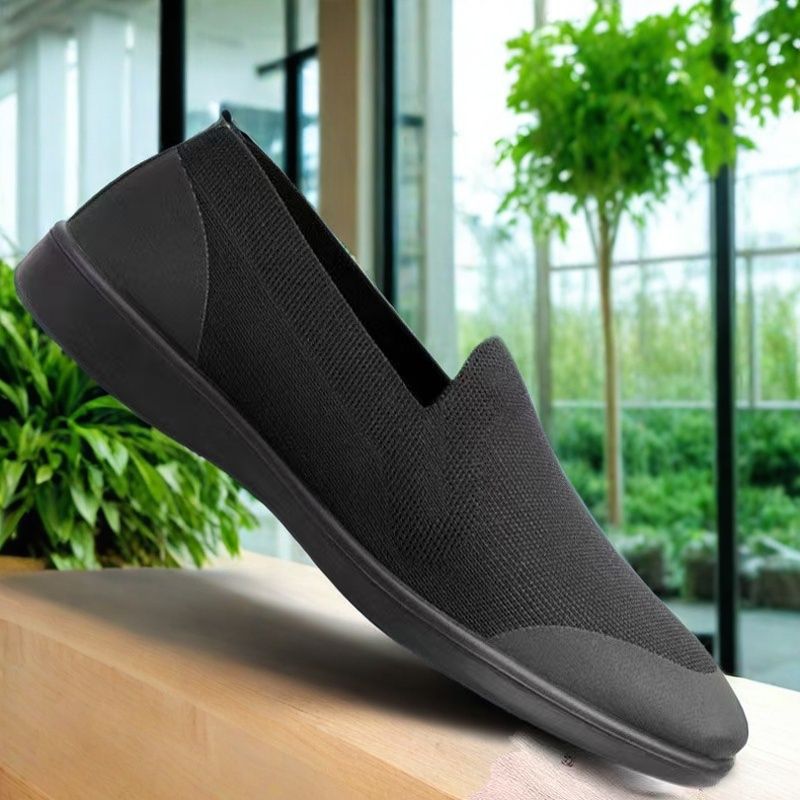 Cloth Shoes 25 New Men's Lightweight Slip-on Old Beijing Cloth Shoes Retro Casual Mesh Breathable Casual Walking Shoes