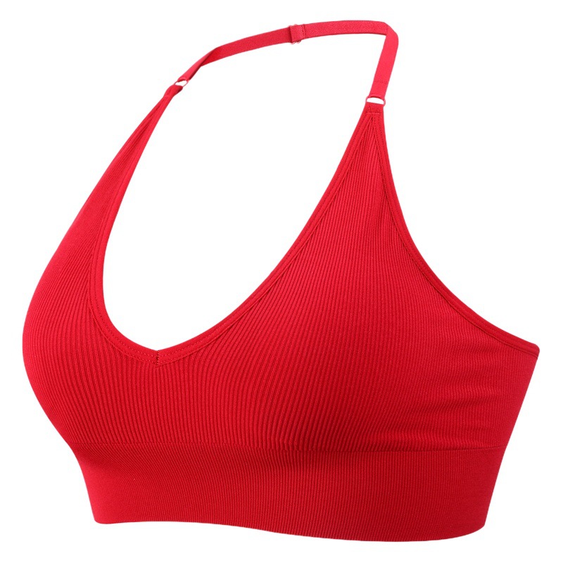 Cross-border European and American Deep V Sexy Triangle Cup Seamless Bra Neck Adjustable Beauty Back Comfortable Casual Base Underwear