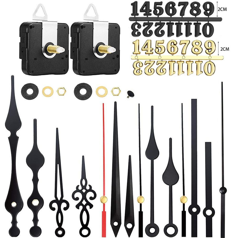 Picture of Cross-border hot selling DIY clock movement mute wall clock accessories clock Wall watch core mechanism 2 Movement +5 sets of clock needle
