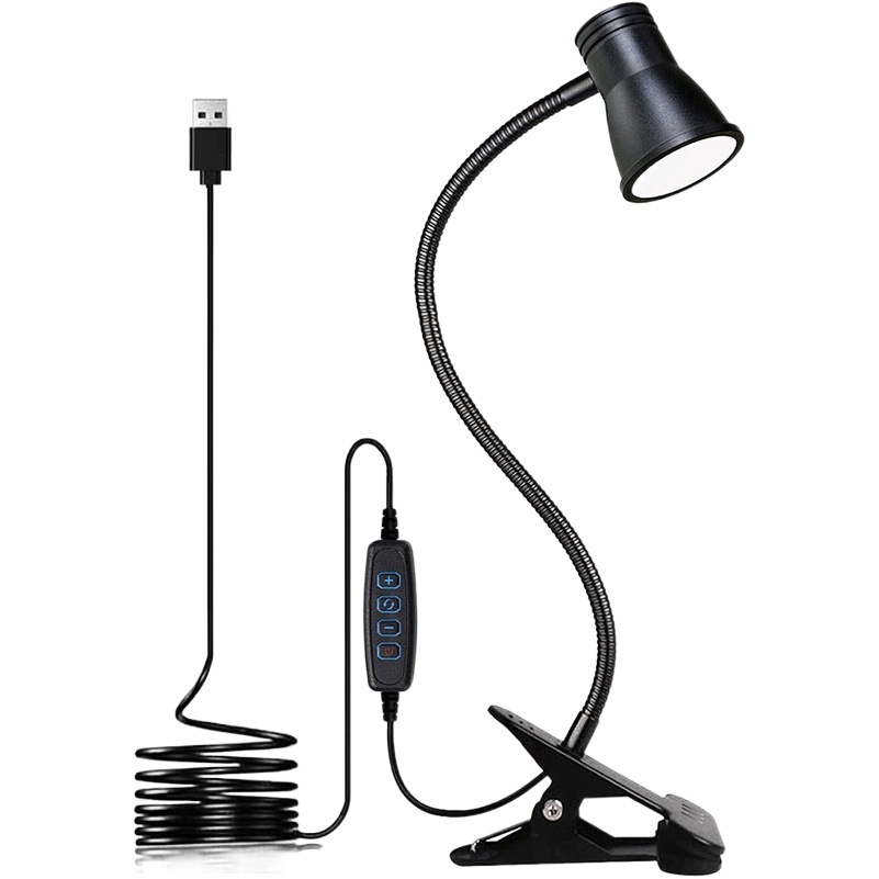 Creative speaker clip table lamp LED student eye protection reading lamp magnifying glass lamp eye protection learning work lamp