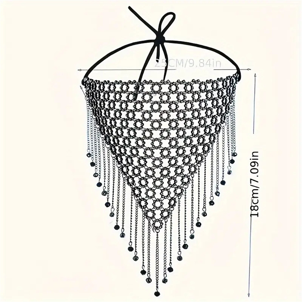 Picture of Rhinestone mask Europe and the United States cross-border Amazon AliExpress splicing with diamond jewelry flash diamond tassel mask LBZ1254