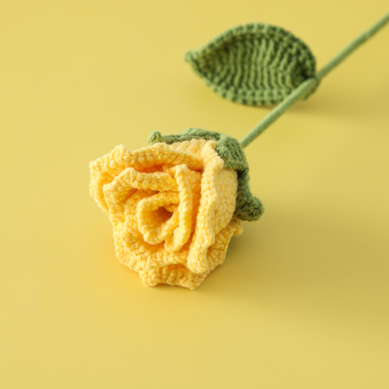 Picture of Tanabata Festival Christmas New Arrival Handmade Crocheted Sheffield Line Small Wine Glass Rose Branches for Wife Lover
