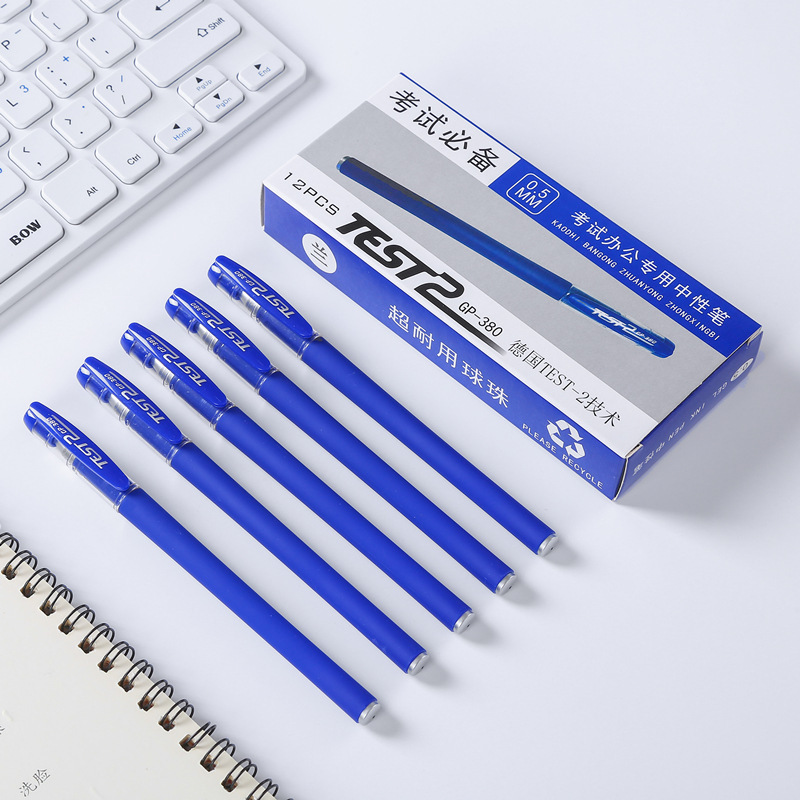 Picture of Gp380 Gel Pen Black Frosted Signature Pen Business Stationery Student Exam Wholesale Carbon Pen 0.5mm Needle Tube