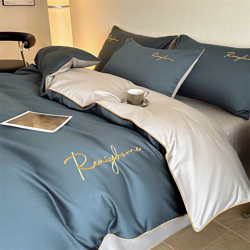 Picture of High-grade sense 120 long-staple cotton bed four-piece cotton cotton light luxury four-season universal quilt cover bed sheet bedding 4