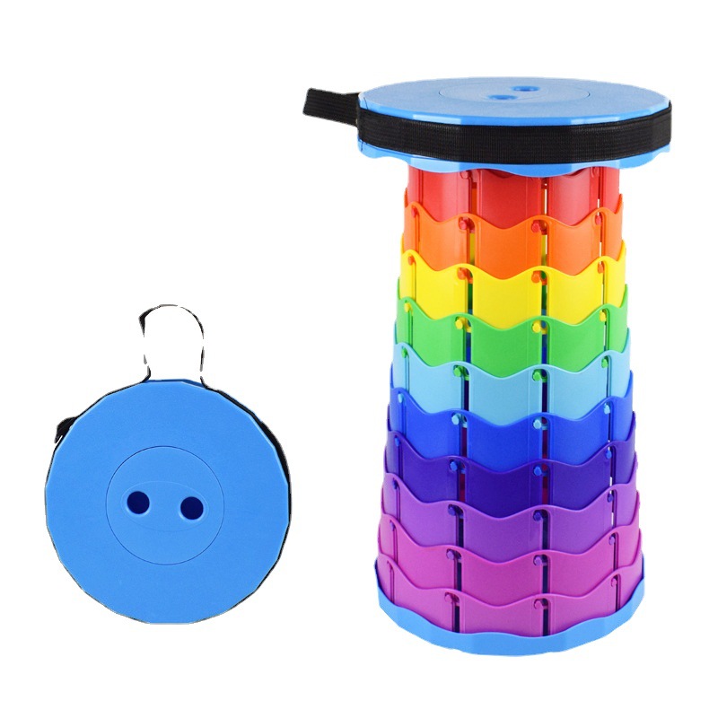 Picture of Wholesale Outdoor Travel Telescopic Stool Home Courtyard Folding Seat Portable Telescopic Shoe Changing Stool Fishing Stool