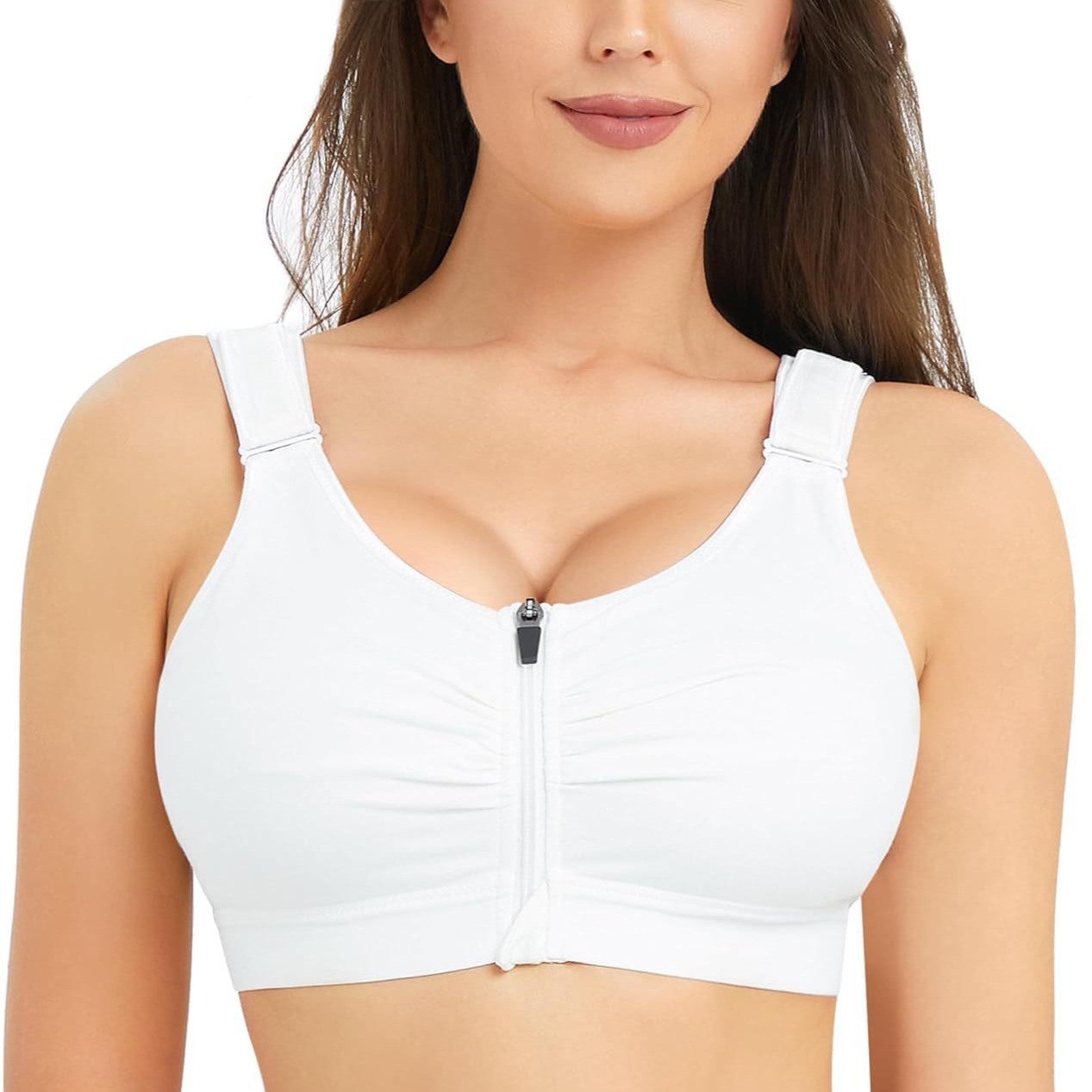 Cross-border Hot-selling High-end Body-shaping Underwear Zipper Push-up Pull-up Sports Yoga Fitness Breathable Bra Body-shaping Underwear