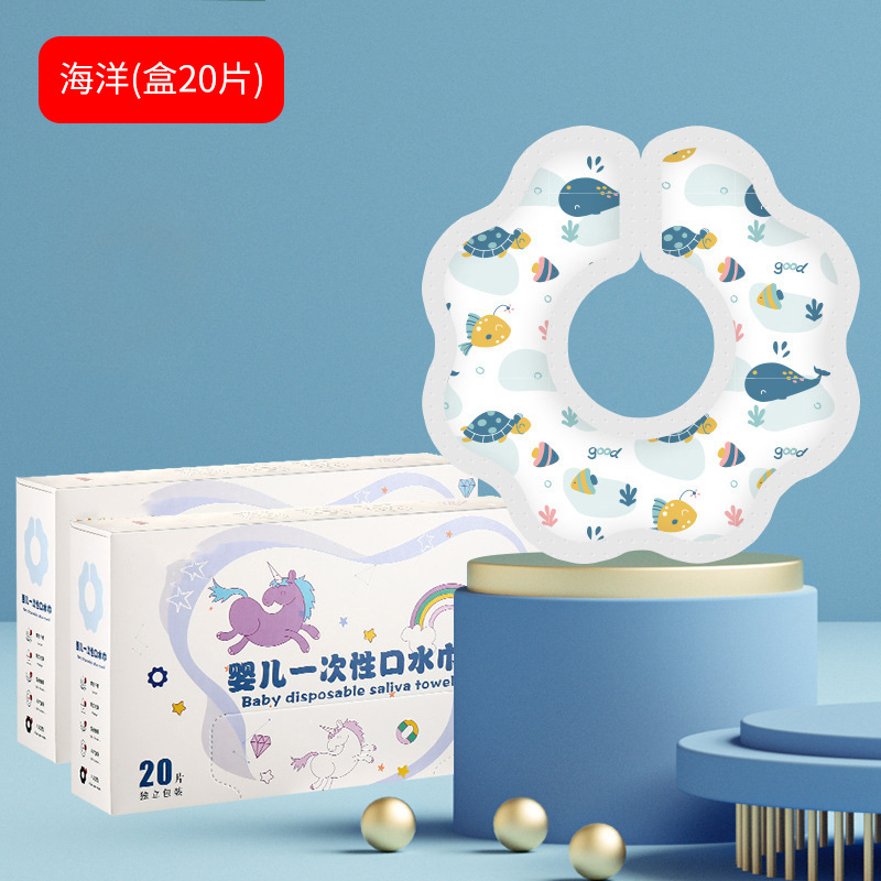 Picture of Disposable saliva towel baby baby newborn small bib scarf wash-free waterproof Disposable bib bib