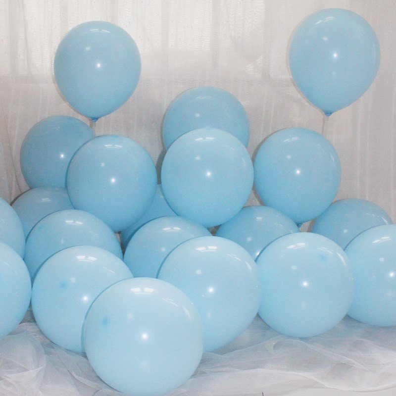 Picture of 10 Inch Thickened Sub Light Blue Ink Blue Haze Night Blue Round Balloon Birthday Bar Decoration