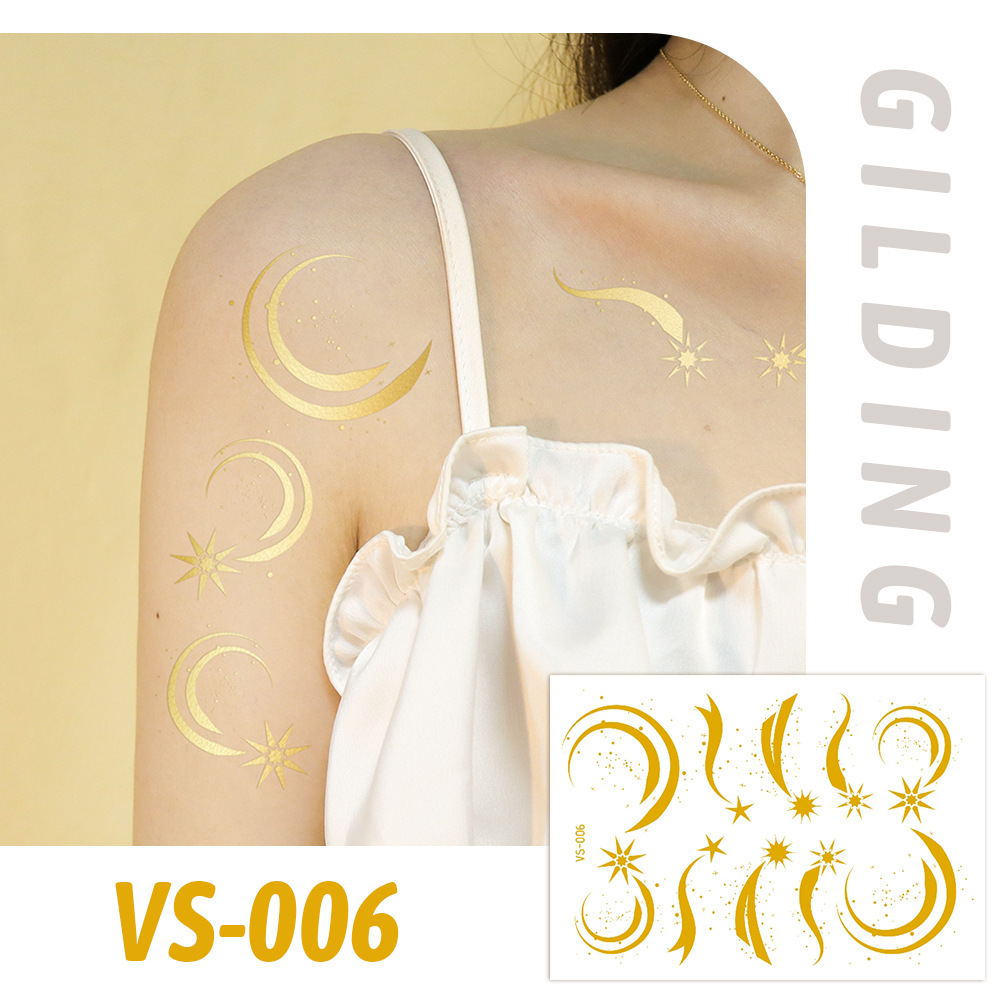 Picture of New European and American Hot Gold and Silver Tattoo Stickers Popular Freckles Face Stickers Party Party Tattoo Stickers Internet Red Face Stickers