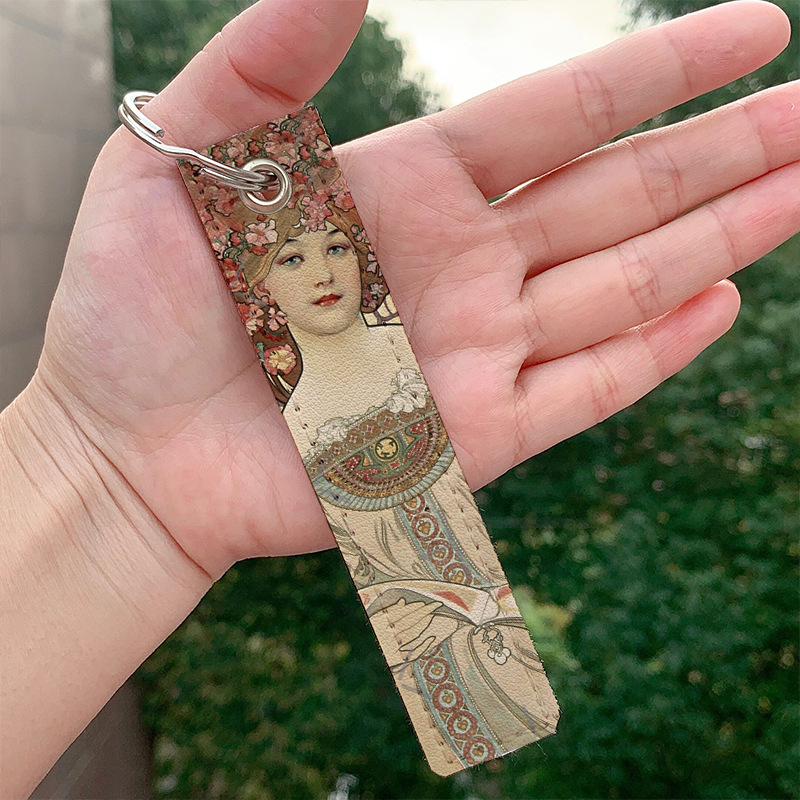 Picture of Amazon Cross-Border European and American Popular Vintage Alphonse Mucha Mucha Mucha Keychain Wholesale