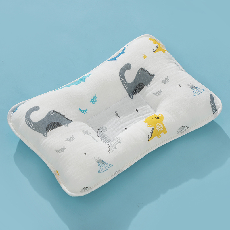 Picture of Baby Pillow Newborn Baby Pillow Shaped Pillow Anti-Eccentric Head Four-Season Universal Printed Gauze Summer Manufacturer Wholesale