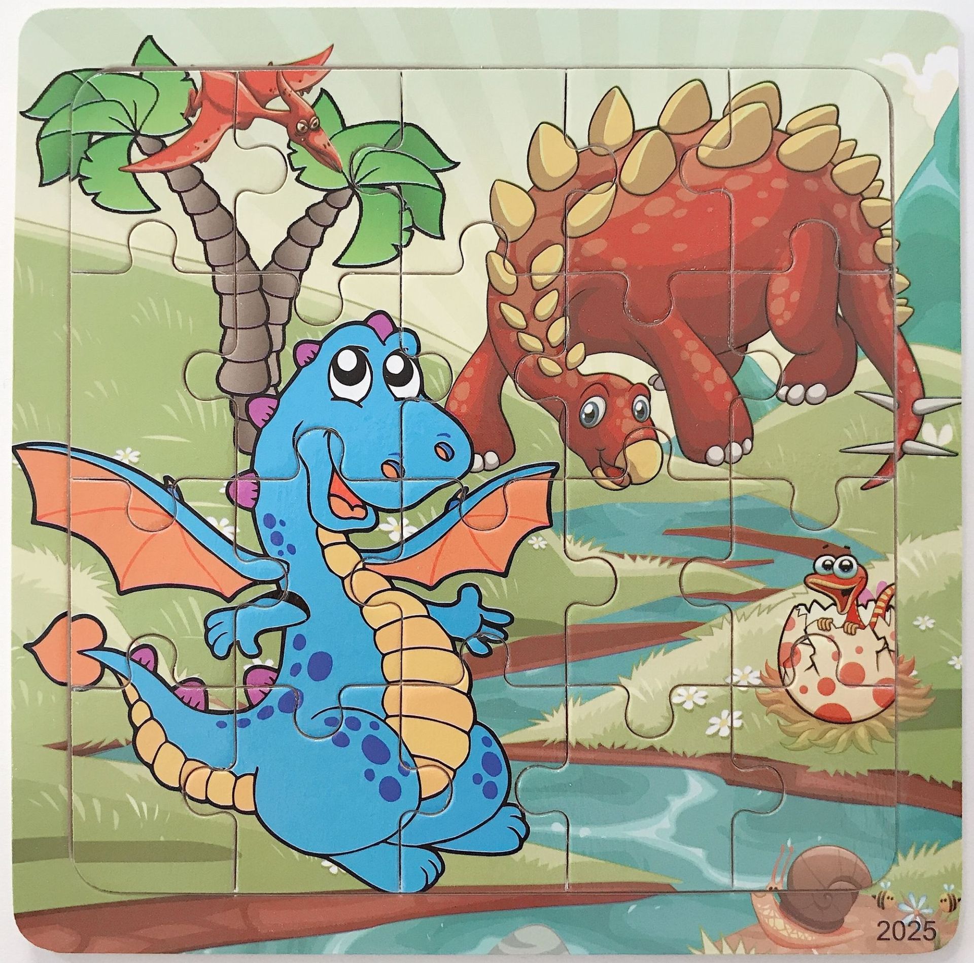 Picture of 20 Pieces of Wooden Kidsren's Intellectual Toys, Wooden Puzzles, Cartoon Animals, Street Stall Toys, Factory Direct Supply