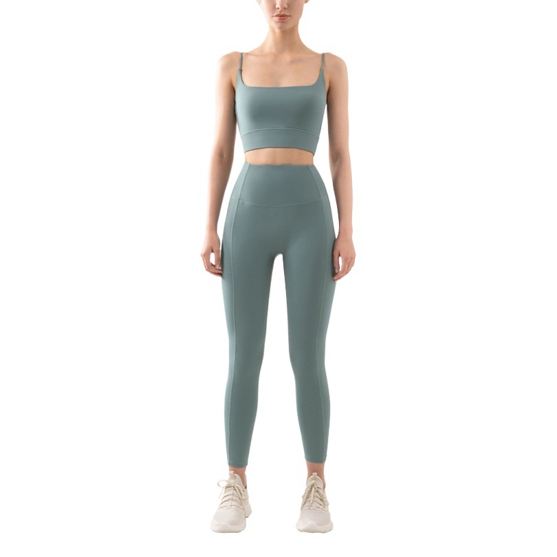 Ningbo Anjiu Yoga Underwear Women's Cross-border Light Support Beauty Back Gathering Leisure Yoga European and American Camisole Women
