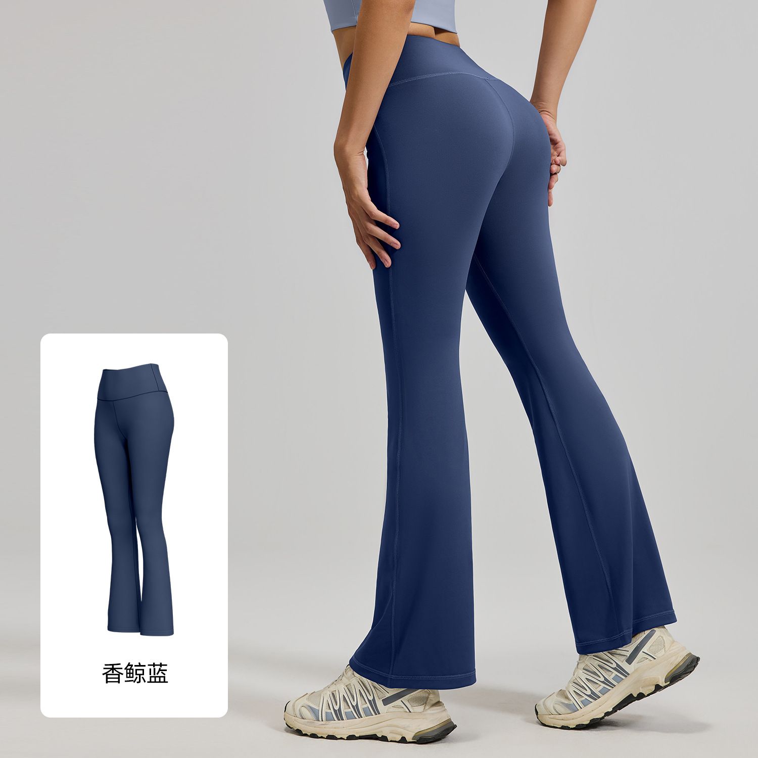 Picture of Juyitang Summer High Waist Hip Lifting Flared Pants Nude Yoga Pants Pilates Sports Fitness Pants
