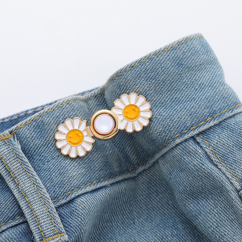 Picture of Chinese Knot Waist Buckle Pair Buckle Flat Bottom Removable Nail-free Seam-free Button Girl's Trouser Skirt Waist Size Change Artifact