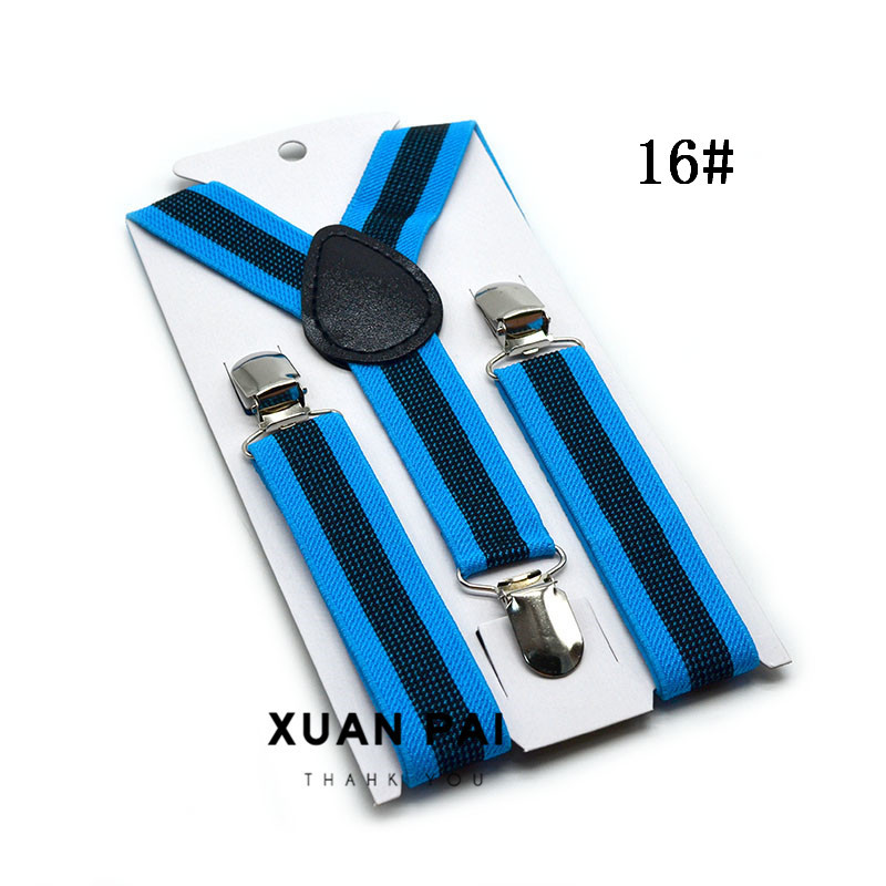 Picture of Children's 2.5cm Strap Clip Vintage Striped Series Boys and Girls Universal Suspender Belt Baby Autumn and Winter Pants Clip