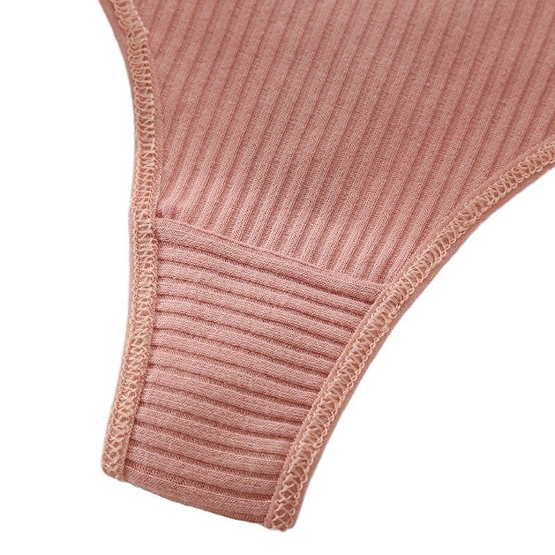 Underwear Women's Sexy Low Waist Girl's Cotton Crotch Underwear Foreign Trade Women's Thong Trousless T-pants Women's IMiss you