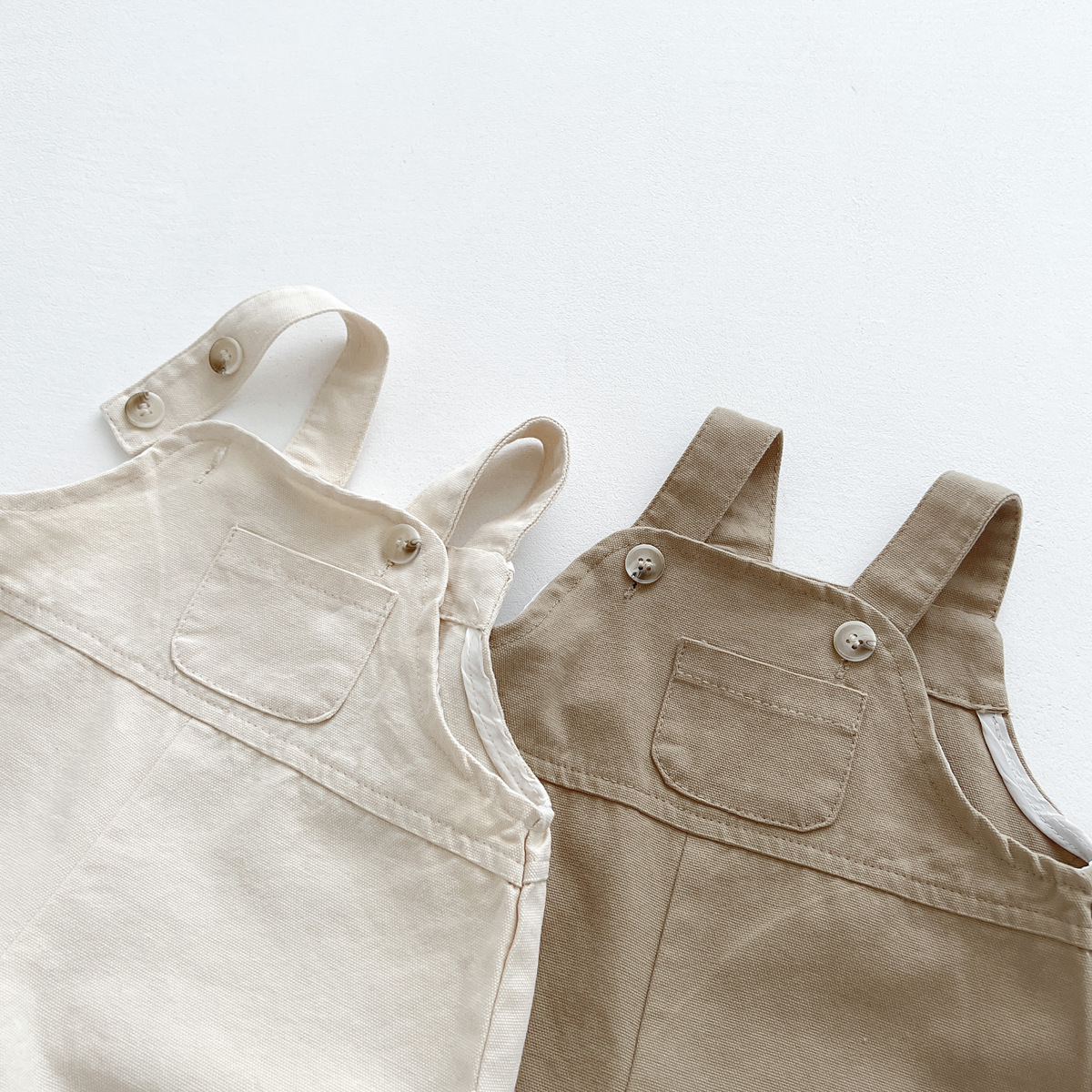 Picture of Korean style ins children's clothing spring and summer trendy matching boys and girls Baby Children's solid color Korean casual Children's overalls