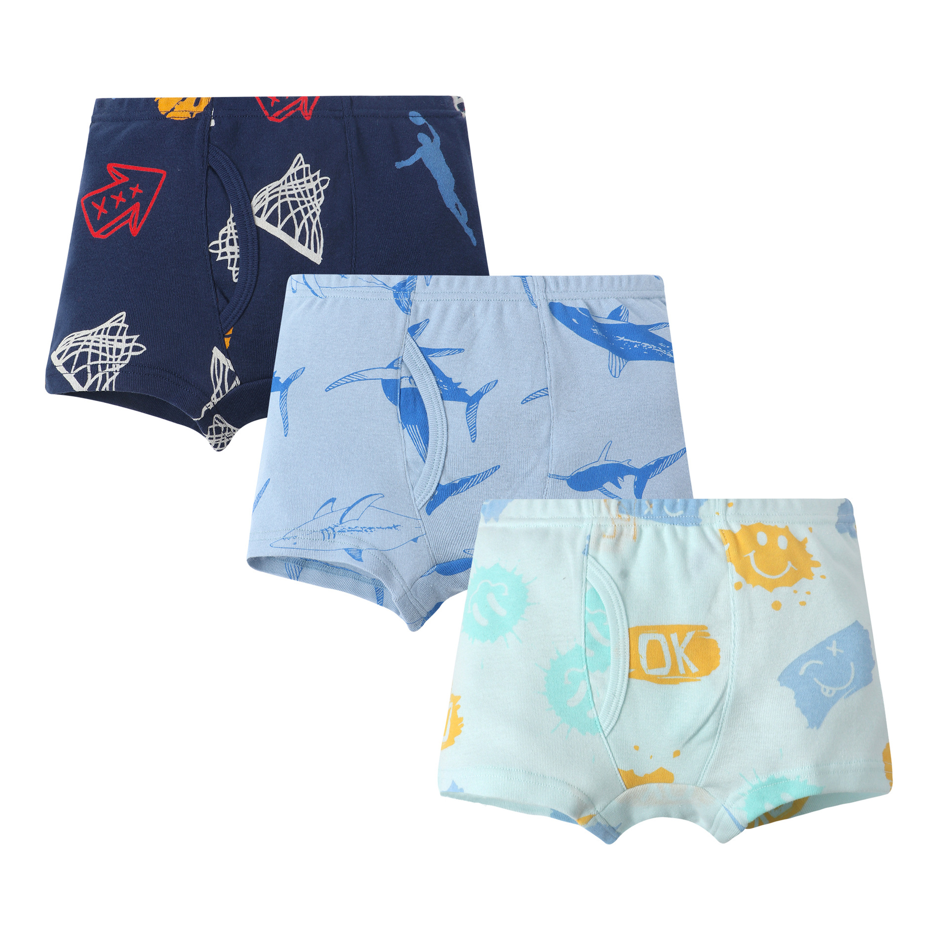 Picture of European and American boys boxer pants threaded cotton children's underwear boys boxer pants baby children's shorts wholesale