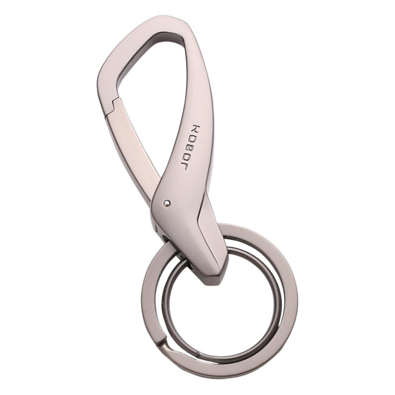 Jobon Chinese Keychain New Simple Creative Car Key Waist Hanging Double Ring Metal Lock Keychain Pendant for Men