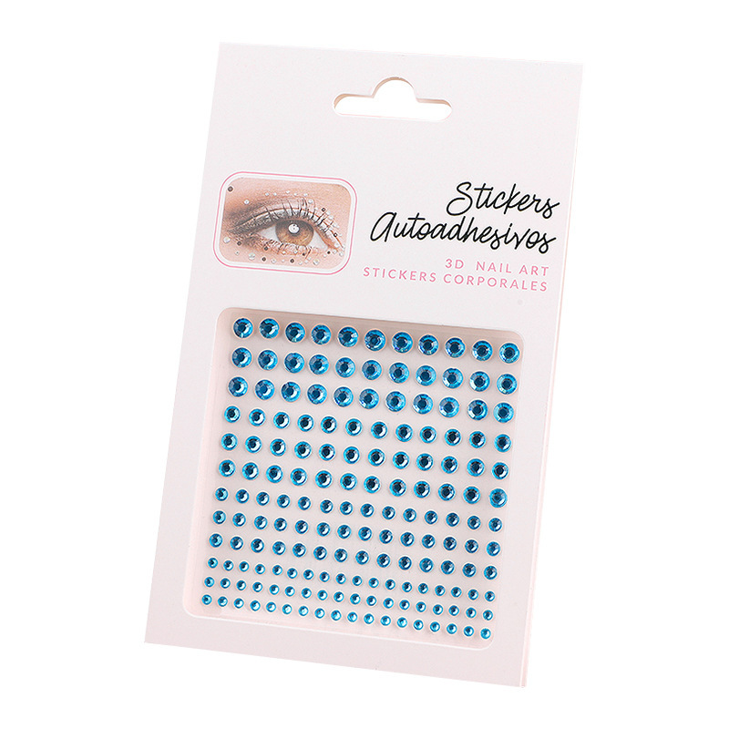 Picture of In stock cross-border hot acrylic eyebrow sticking Diamond 3456mm face sticker performance Color Diamond Crystal acrylic eye corner tears