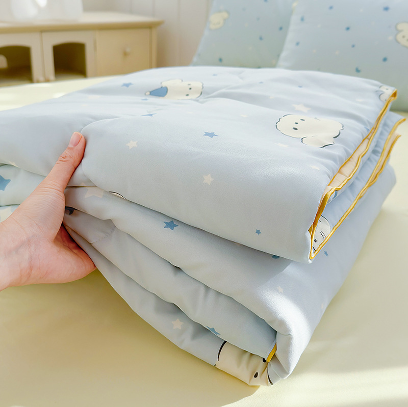 Picture of ClAss A WAshed Cotton Summer Cool Quilt ins Style Summer Soy Fiber Summer Quilt MAchine WAshAble Skin-friendly Air-conditioned Quilt WholesAle Group PurchAse