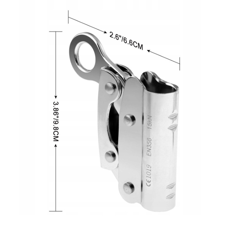 Picture of Cross-Border High-Altitude Steel Wire Rope Climbing Self-Locking Device for High-Altitude Work, Rope Grabber, Anti-Falling Steel Lock, Fall Arrester, Slider Equipment