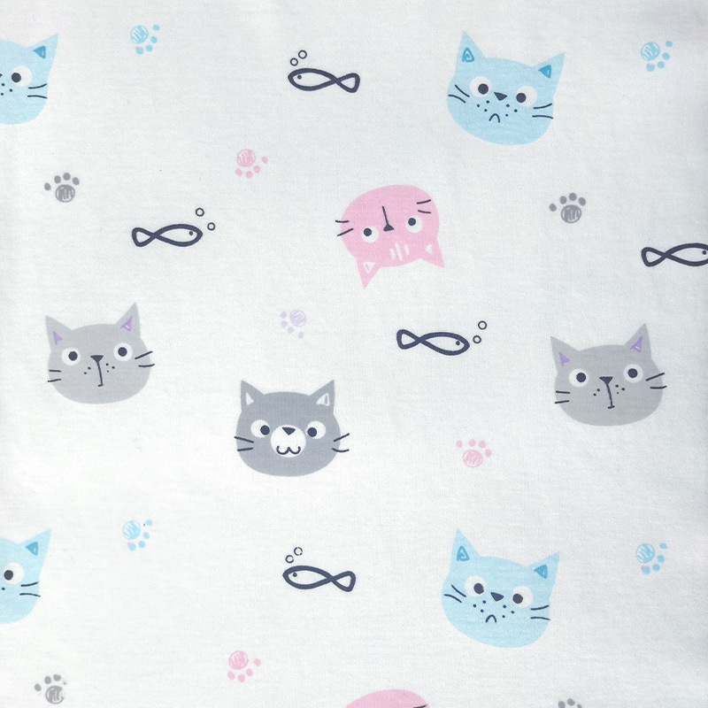Picture of Baby Fabric 40S Cotton Printed Cotton Wool Knitted Double-sided Fabric Fabric Home Clothes Baby Clothes Fabric