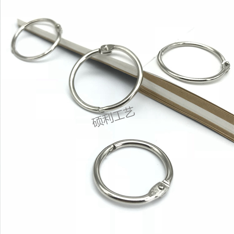 Picture of Manufacturer Wholesale Metal Book Ring Open Loose-Leaf Ring Loose-Leaf Ring Binding Iron Ring Card Movable Ring Colorful Open Ring