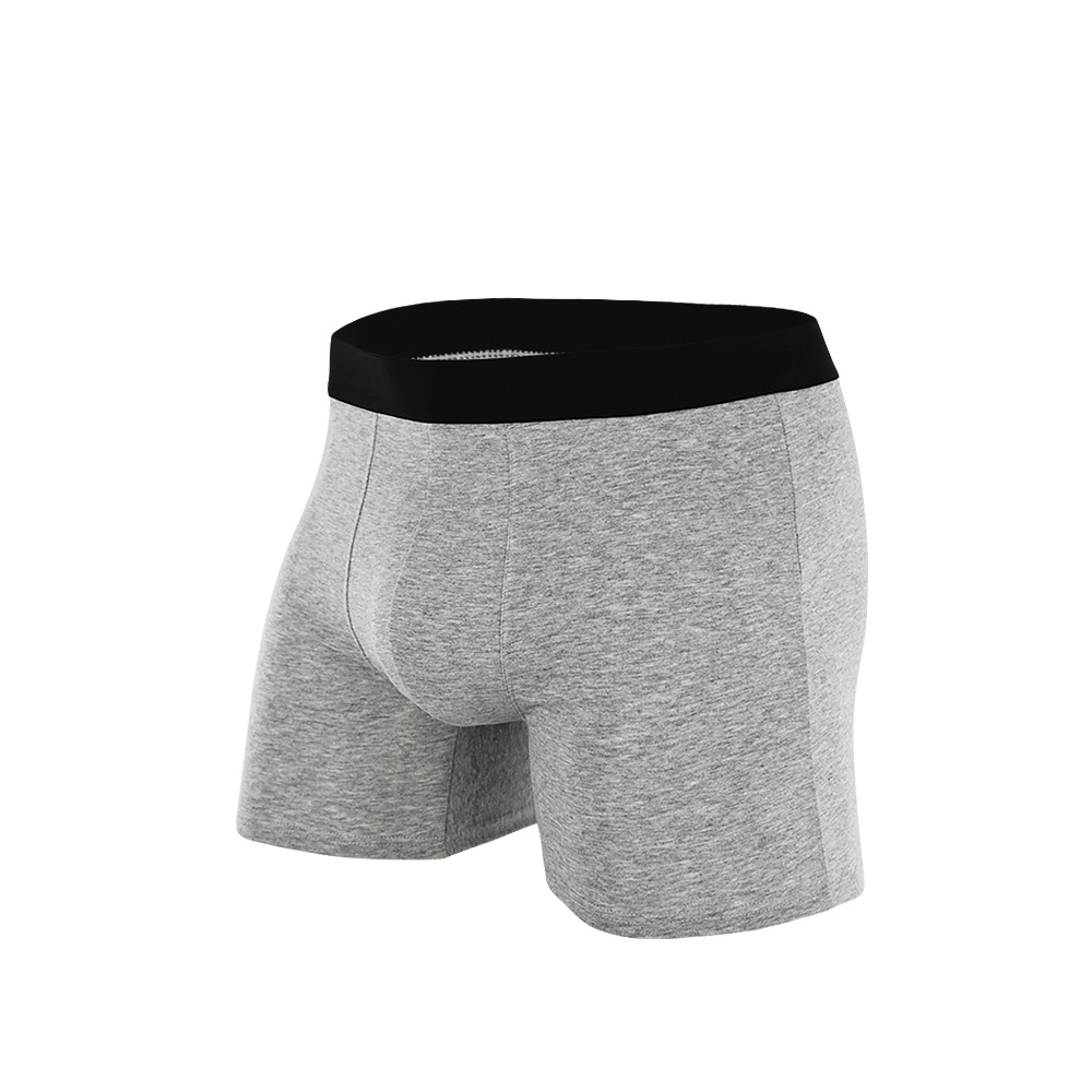 Picture of Pure Cotton Anti-Wear Leg Boxer Briefs American Trendy Underwear Amazon Cross-Border Wholesale Sports Long European and American Underwear for Men