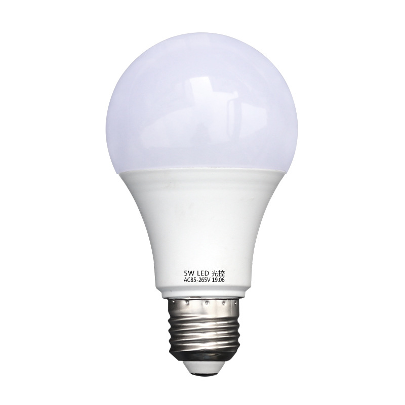 Picture of Led pure light control bulb courtyard street light 110V plastic aluminum induction bulb dusk dawn bulb factory wholesale