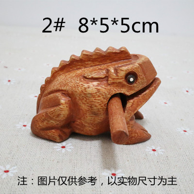Picture of Thailand Frog Wood Carving Ornaments Hand Carved Toad Wood Fish Creative Sound Toy Solid Wood Toad Wood Frog Craft