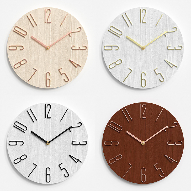 Electric Wave Wall Clock Automatic Timing Amazon Hot Selling Explosions Nordic Hanging Watch Living Room Home Clock Germany Japan
