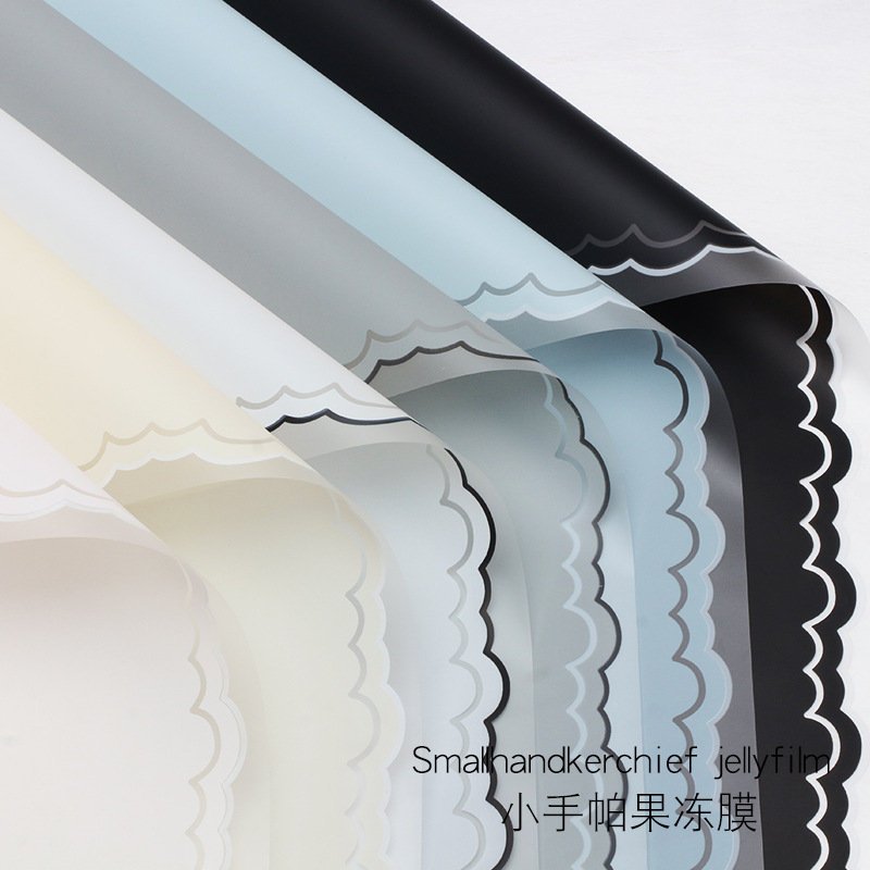 Huaxi Small Handkerchief Fog Face Jelly Film Waterproof Floral Bouquet Flower Wrapping Paper Flower Shop Rose Flowers Gift Wrapping Paper