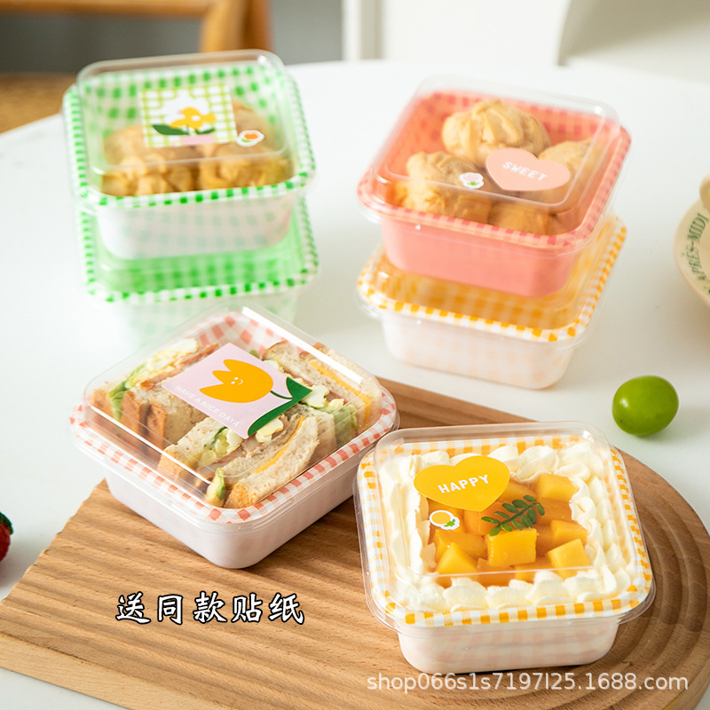 Box Sushi Cake Packaging Box Sandwich Dessert Baking Disposable Picnic Lunch Box Dessert