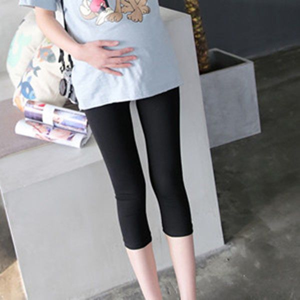 Picture of New Pregnant Women's Summer Half-sleeved T-shirt suit Korean Pregnant Women's Spring Mid-length Top dress Two-piece Set