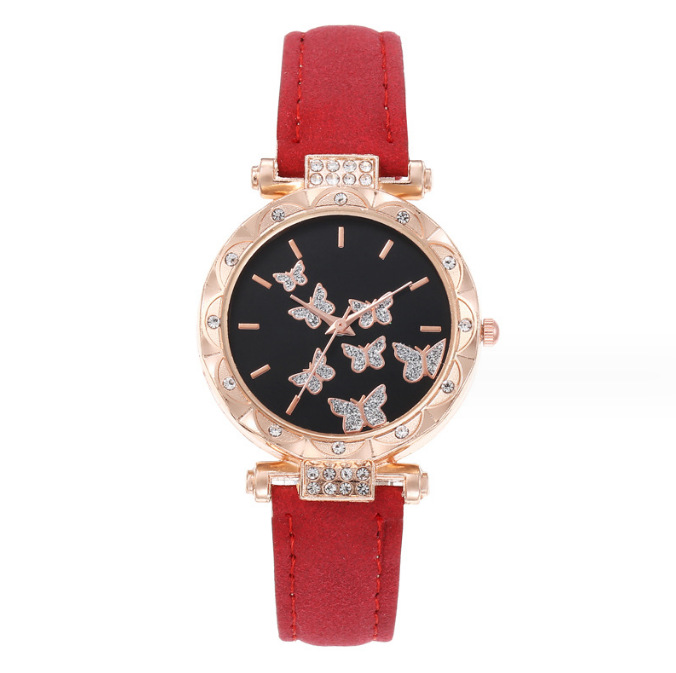 Picture of New TikTok Popular Women's Watch Fashion Simple Watch Butterfly Digital Belt Watch Wholesale