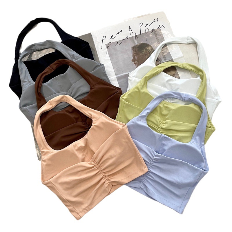 High-Intensity Sports Bra Women's Halter Bra Shock-Proof Back Fitness Bra Yoga Vest Yoga Clothing Vest