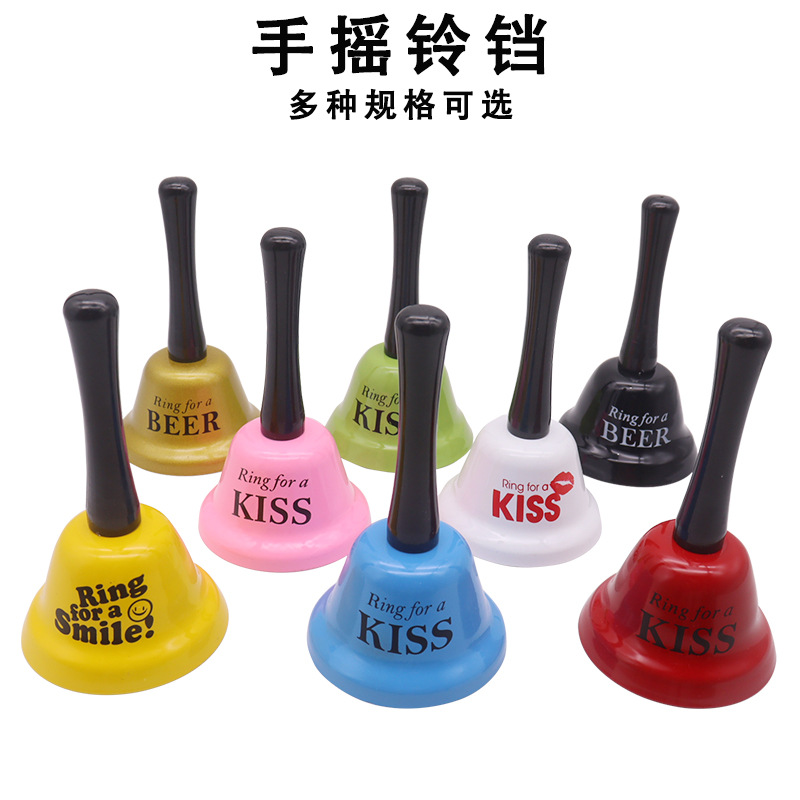 Large Hand Rattle Toy Children's Hand Rattle Bed Bell Class Summoning Bell Metal Christmas Hand Rattle