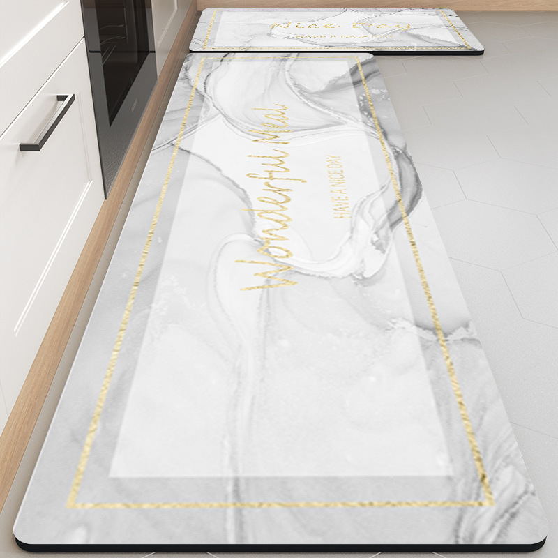 Picture of Soft Diatom Mud Kitchen Mat Oil Absorption Cleaning-Free Household Dirt-Resistant Water Absorption Wear-Resistant Soft Mat Scrub Long Mat