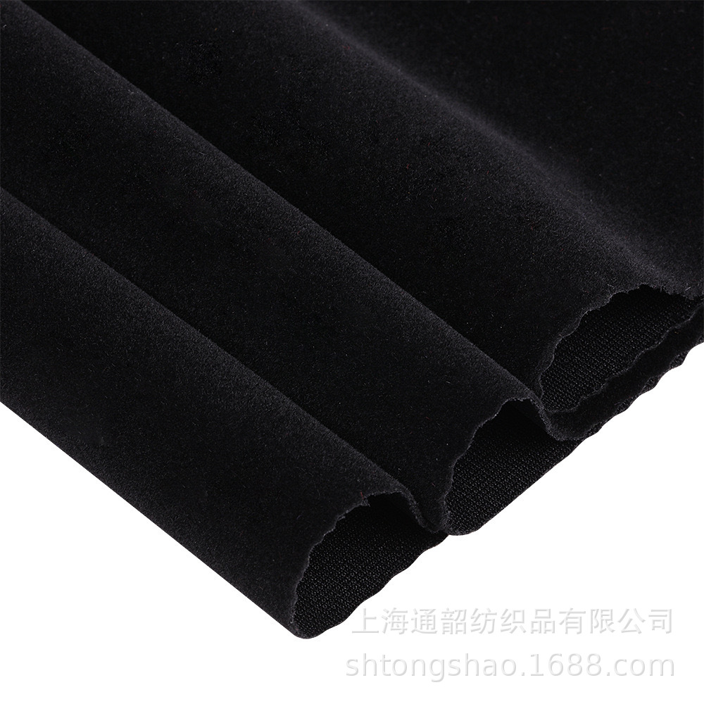 Black knitted flat flocking velveteen short plush background counter jewelry box bottom cloth storage bag flocking no lint